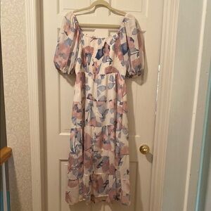 Floral Off-Shoulder Maxi Dress